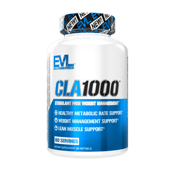 Evolution Nutrition CLA1000mg Diet Pills to Support Weight Loss Fat Burning Lean Muscle and Faster Metabolism - Stimulant-90Servings