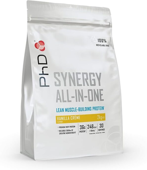 PhD Nutrition Synergy All-in-one Protein Powder, Lean-Muscle Building Formula