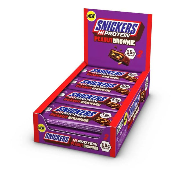 Snickers Hi protein μπράουνι φυστικιού x 12 (γεμάτο κουτί)