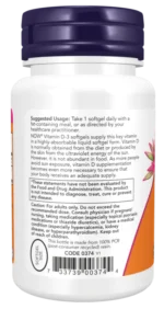 Vitamin D-3 5000 IU - 30 Softgels - Image 3
