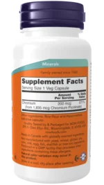 Chromium Picolinate 200 mcg - 100 Veg Capsules - Image 2