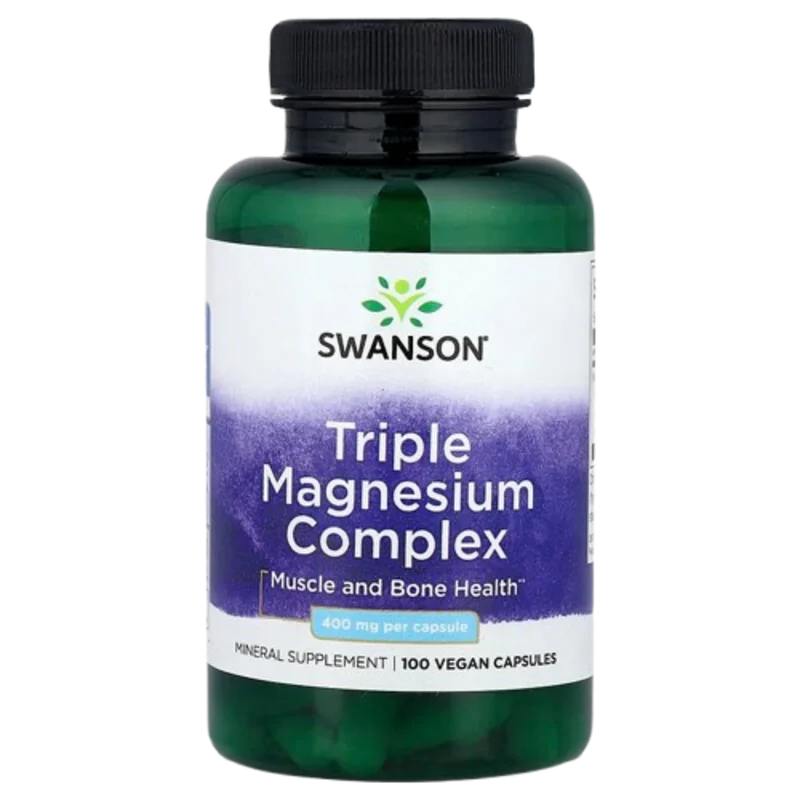 Swanson, Triple Magnesium Complex, 400 mg - 100 Vegan Capsules