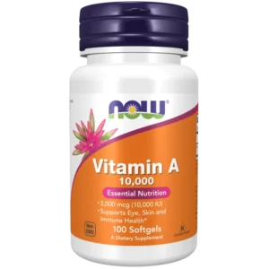 NOW Vitamin A 10,000 IU, 100 softgels