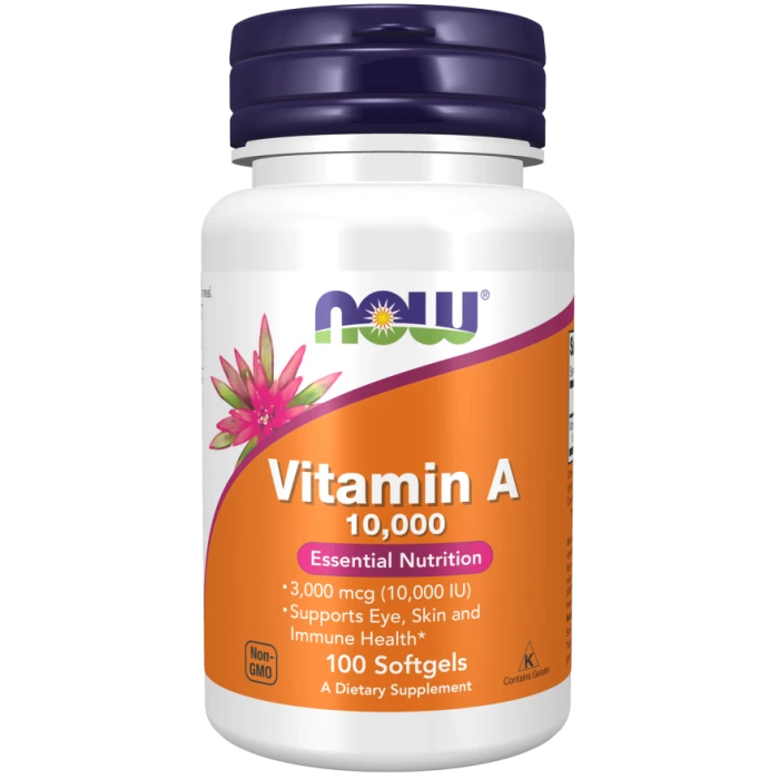NOW Vitamin A 10,000 IU, 100 softgels