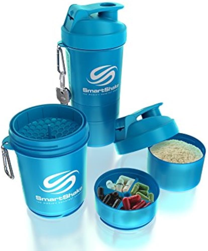 SmartShake Original2Go, Neon Blue - 600 ml.