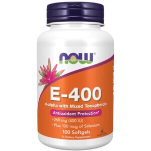 NOW Vitamin E-400 - Natural (Mixed Tocopherols) - 50 softgels