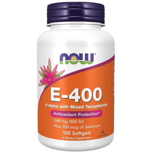 NOW Vitamin E-400 - Natural (Mixed Tocopherols) - 50 softgels