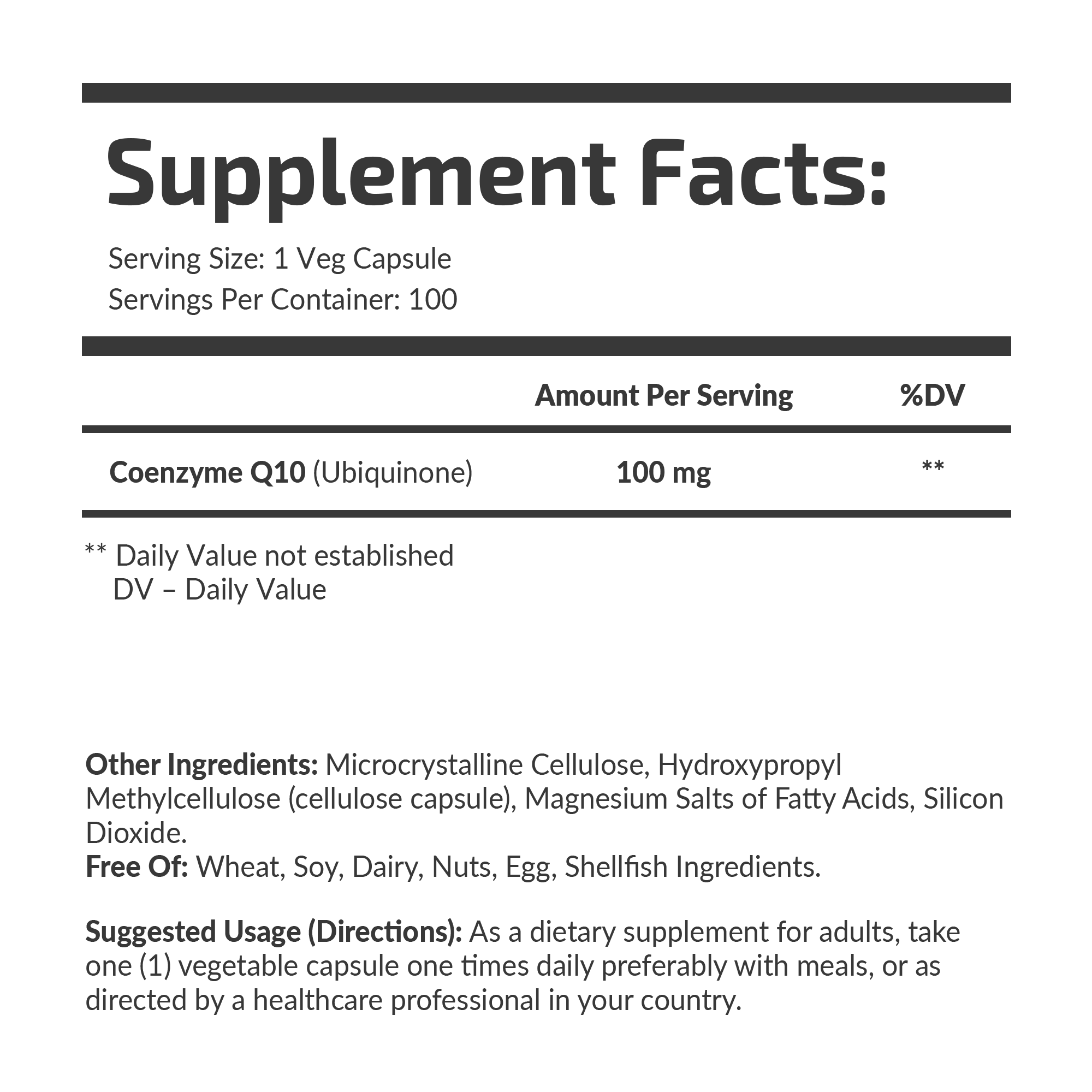 FUELUP - Coenzyme Q10 100 mg, 100 veg caps - Image 3