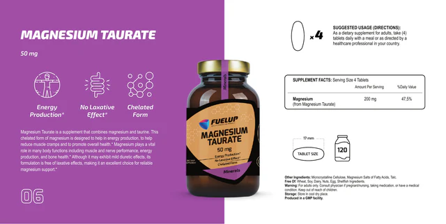 FUELUP - Magnesium Taurate 50 mg, 120 tabs - Image 3