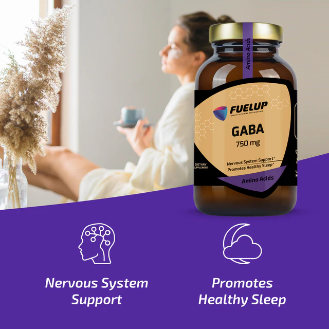 FUELUP - GABA 750 mg, 100 veg caps - Image 5