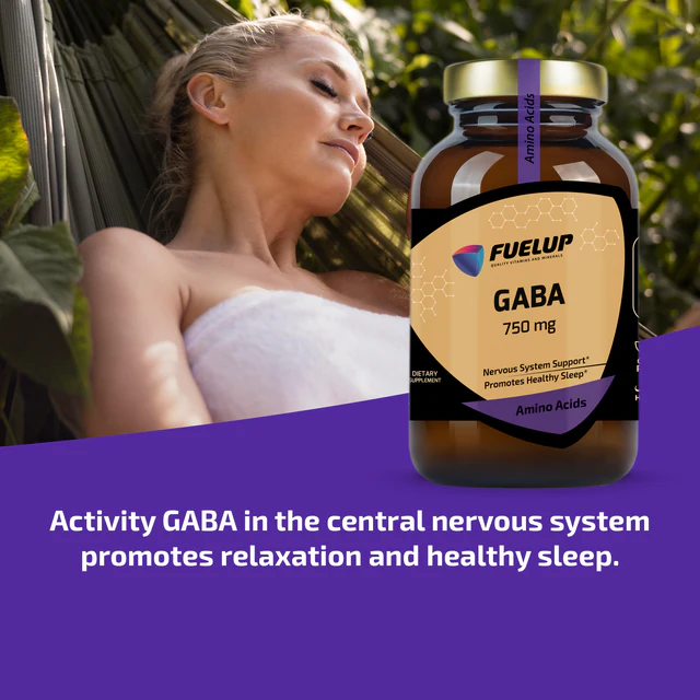 FUELUP - GABA 750 mg, 100 veg caps - Image 4