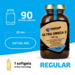 FUELUP - Ultra Omega - 3 (TG, 500/250 ) 1000 mg, 90 softgels - Image 4