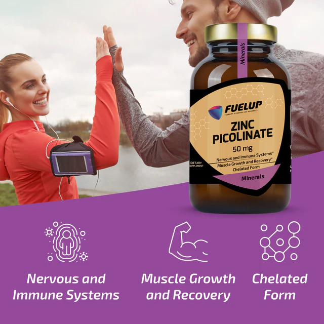 FUELUP - Zinc Picolinate 50mg, 60 veg caps - Image 3