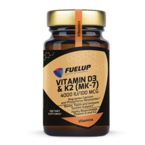 FUELUP - Vitamin D3&K2  4000 & 100 IU/MCG, 120 veg softgels