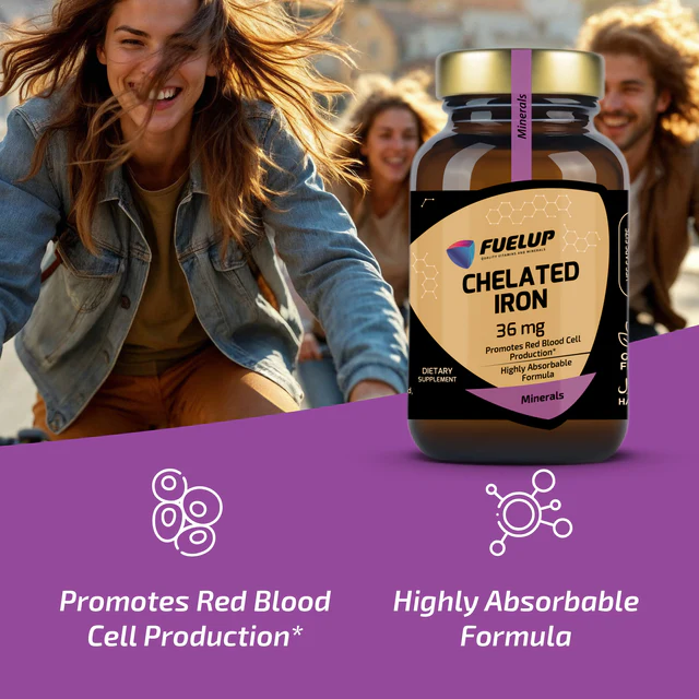 FUELUP - Chelated Iron 20mg, 30vegcaps - Image 3