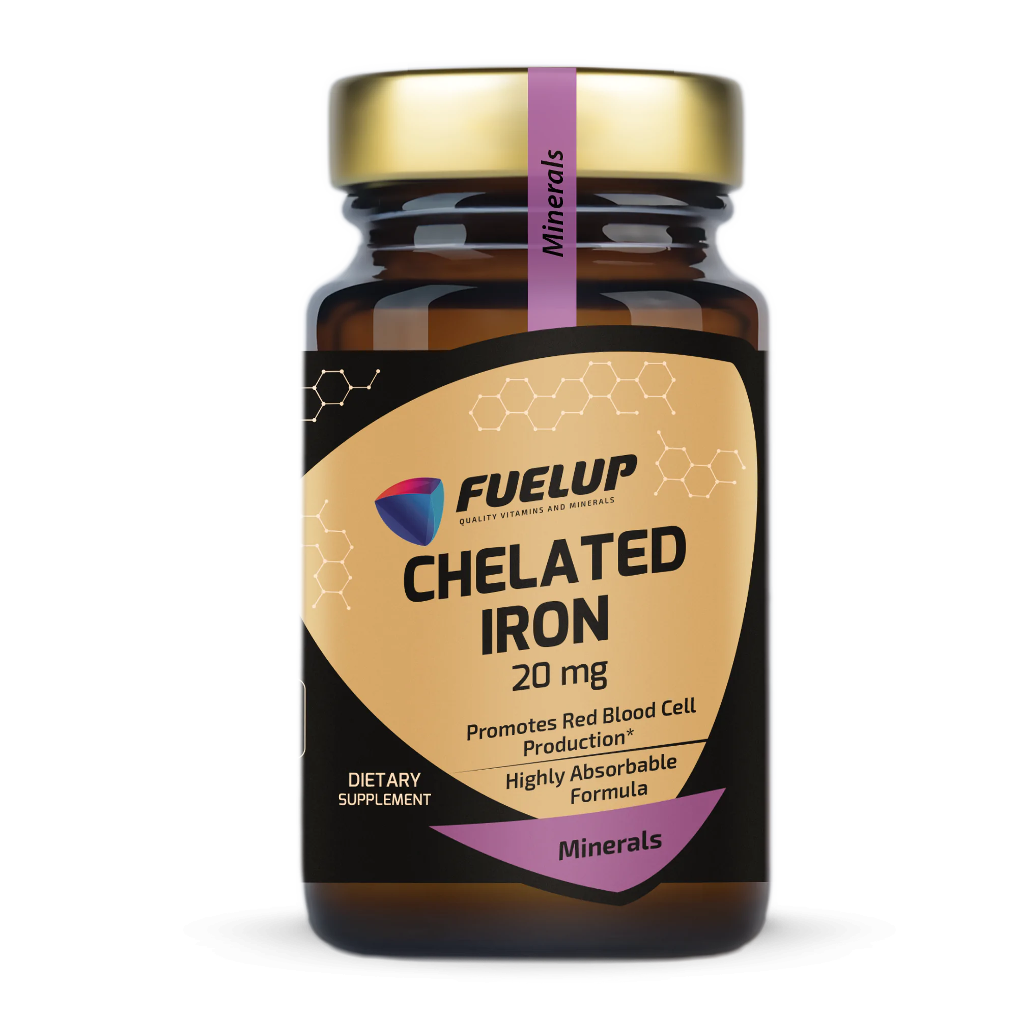 FUELUP - Chelated Iron 20mg, 30vegcaps