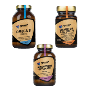 FuelUp Foundation Stack: Vitamin D3&K2 + Omega-3 + Magnesium Glycinate