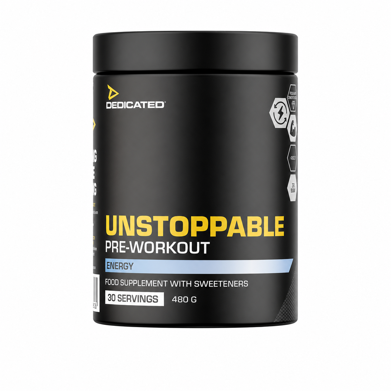 F3E31739-929D-4269-AE92-34841B94B6DE Dedicated - Unstoppable Preworkout 480gr - Image 1